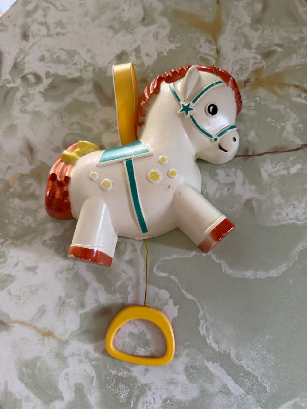 Vintage Fisher-Price 1968 Pull-A-Tune Pony Music Box #190 Music Works